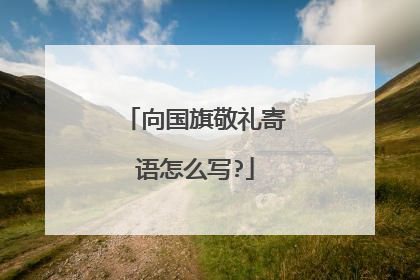 向国旗敬礼寄语怎么写?