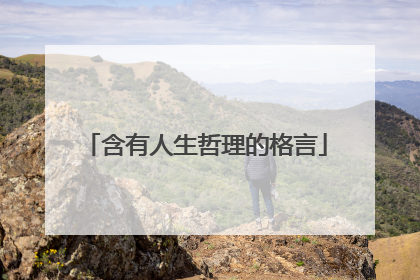 含有人生哲理的格言