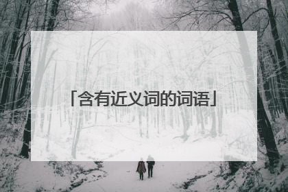 含有近义词的词语