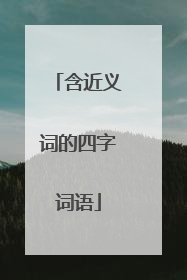 含近义词的四字词语