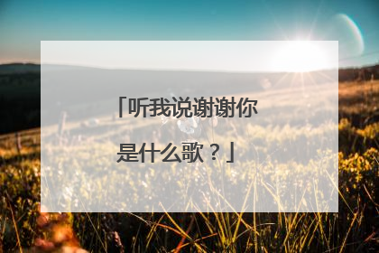 听我说谢谢你是什么歌?