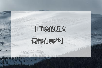 呼唤的近义词都有哪些