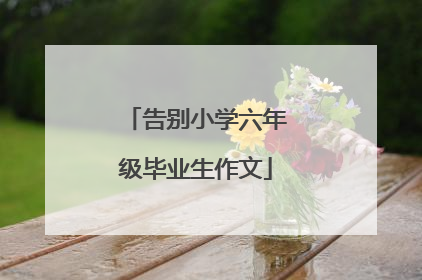 告别小学六年级毕业生作文