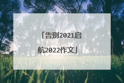 告别2021启航2022作文