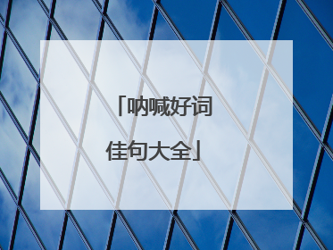 呐喊好词佳句大全