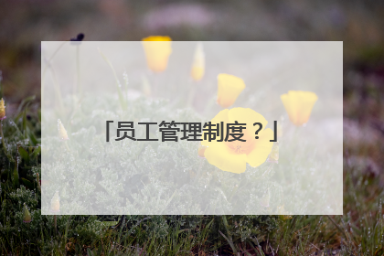 员工管理制度?