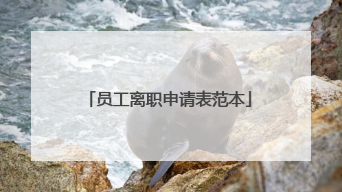 员工离职申请表范本