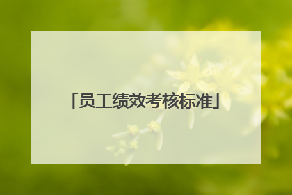 员工绩效考核标准