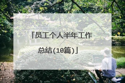 员工个人半年工作总结(10篇)