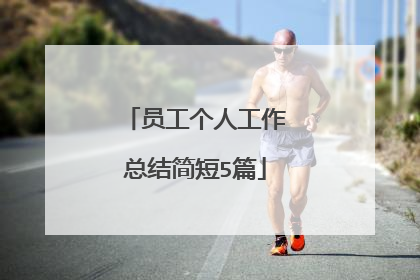 员工个人工作总结简短5篇