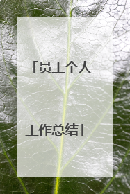 员工个人工作总结