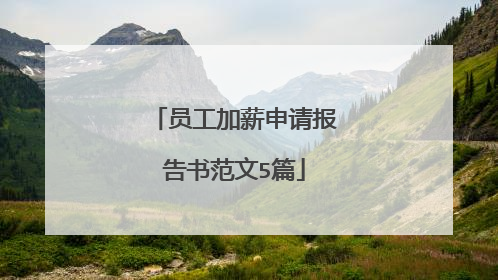 员工加薪申请报告书范文5篇