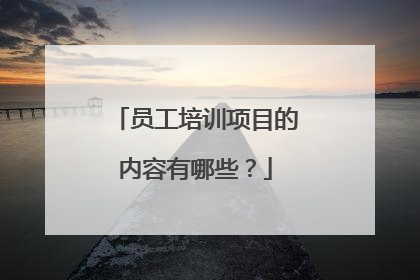 员工培训项目的内容有哪些？