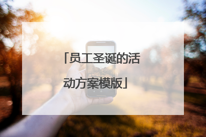 员工圣诞的活动方案模版