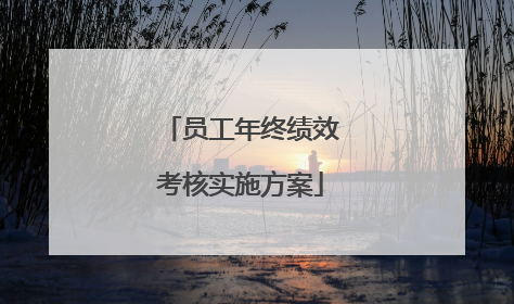 员工年终绩效考核实施方案