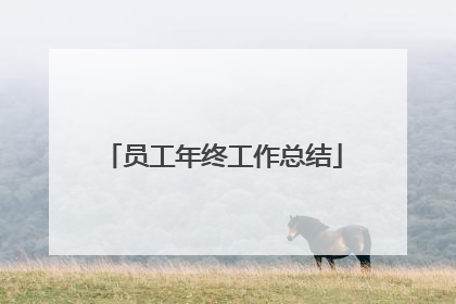 员工年终工作总结