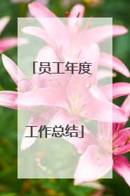 员工年度工作总结