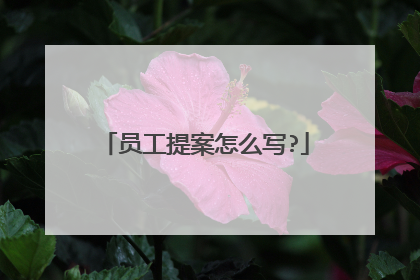 员工提案怎么写?