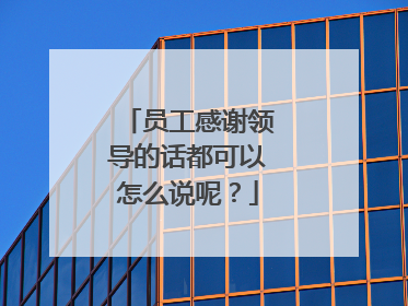 员工感谢领导的话都可以怎么说呢？