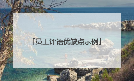 员工评语优缺点示例
