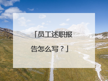 员工述职报告怎么写？