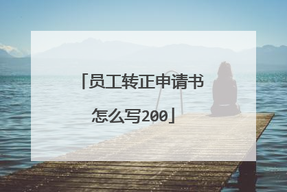员工转正申请书怎么写200