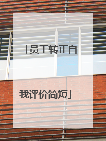员工转正自我评价简短