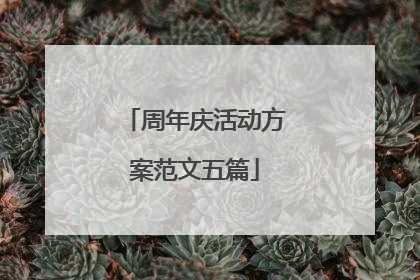 周年庆活动方案范文五篇