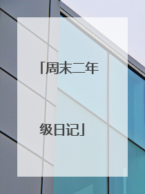 周末二年级日记