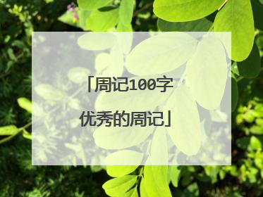 周记100字 优秀的周记
