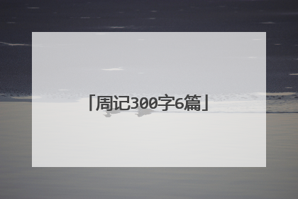 周记300字6篇