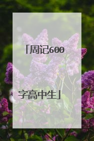 周记600字高中生