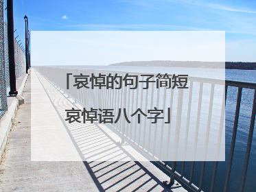 哀悼的句子简短哀悼语八个字