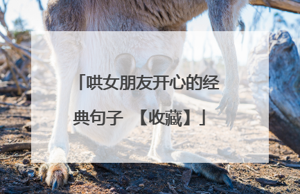 哄女朋友开心的经典句子 【收藏】