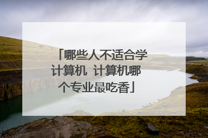 哪些人不适合学计算机 计算机哪个专业最吃香