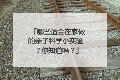 哪些适合在家做的亲子科学小实验?你知道吗?