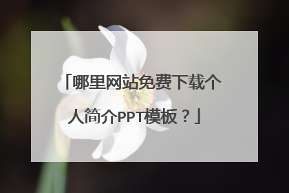 哪里网站免费下载个人简介PPT模板？