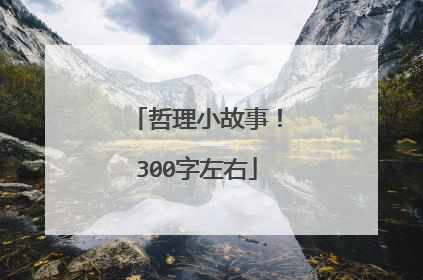 哲理小故事！300字左右