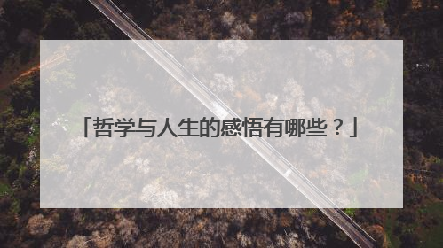 哲学与人生的感悟有哪些?