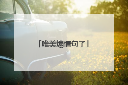 唯美煽情句子