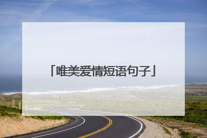 唯美爱情短语句子