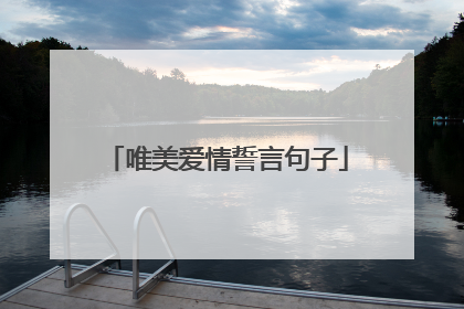 唯美爱情誓言句子