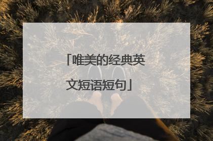 唯美的经典英文短语短句