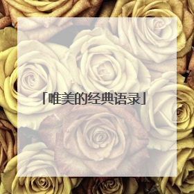唯美的经典语录