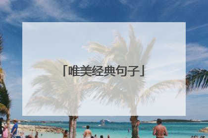 唯美经典句子