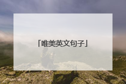 唯美英文句子