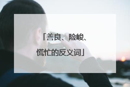 善良、险峻、慌忙的反义词