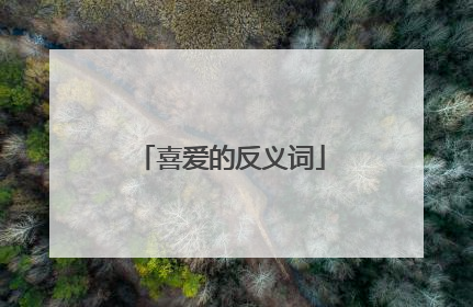 喜爱的反义词