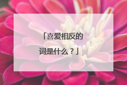 喜爱相反的词是什么？