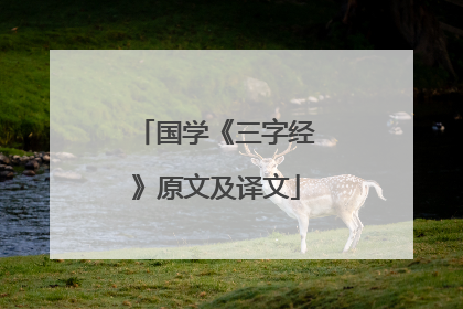 国学《三字经》原文及译文